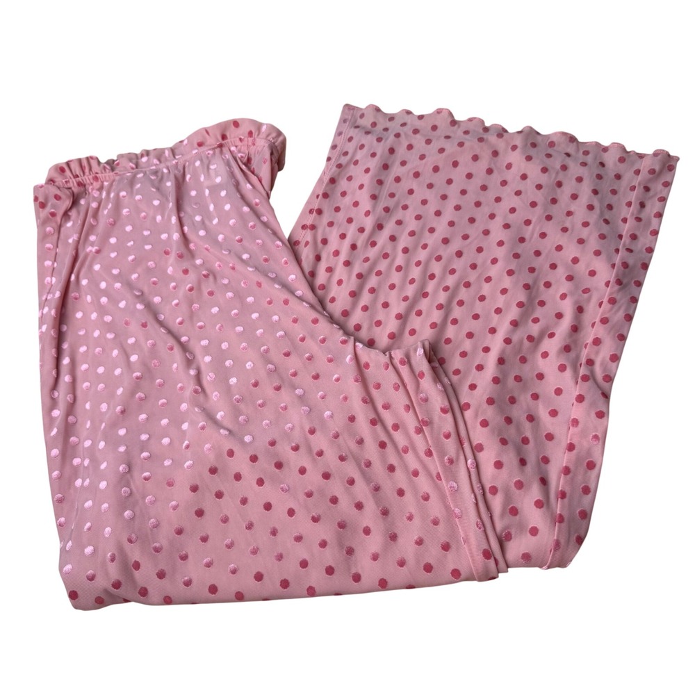 Forever 21 Women Semi Sheer Mesh Pajama Pants S Polka Dot Balletcore Romantic‎